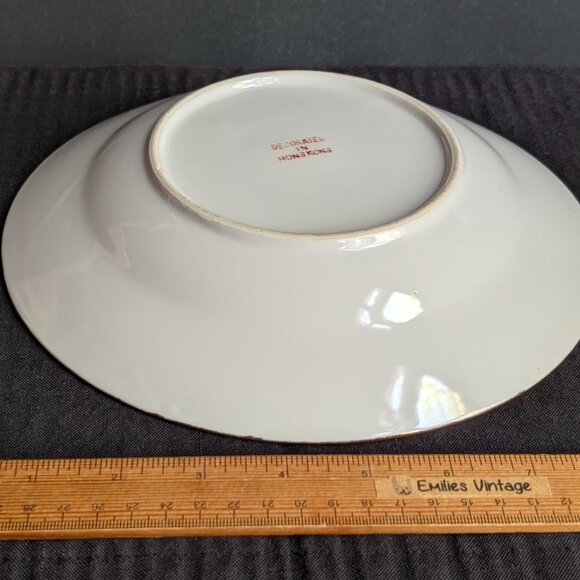 1 Green & Gold Fitzhugh Porcelain Plate Chinoiserie Preppy Grand Millennial 9" - Picture 13 of 16
